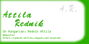 attila rednik business card